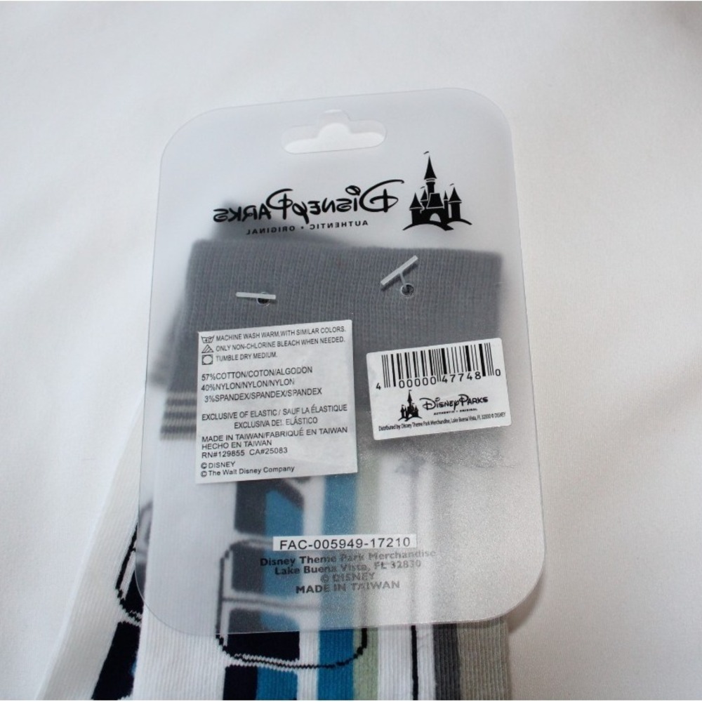 Disney Parks Crew Socks Authentic Original Monorail Blue Red Gray Adult NEW - Picture 4 of 5